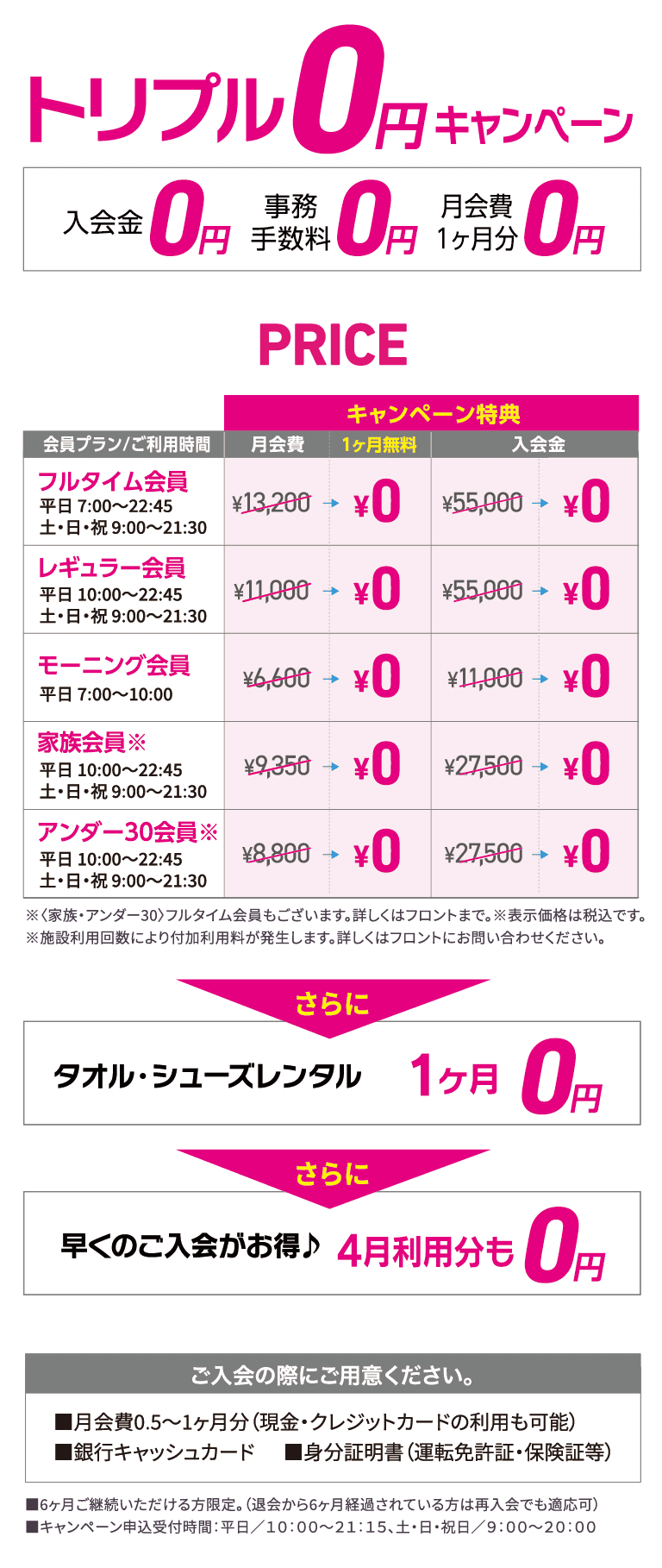 トリプル0円キャンペーン